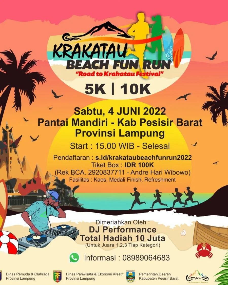 Ratusan Pelari Se Indonesia Bakal Ikuti Krakatau Beach Fun Run 2022