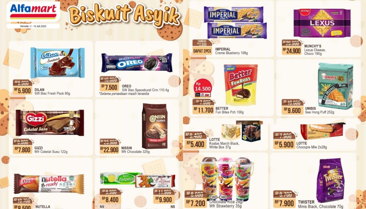 Promo Cemilan Murah di Alfamart, Ada Diskon Cashback Rp10 Ribu Khusus Member!
