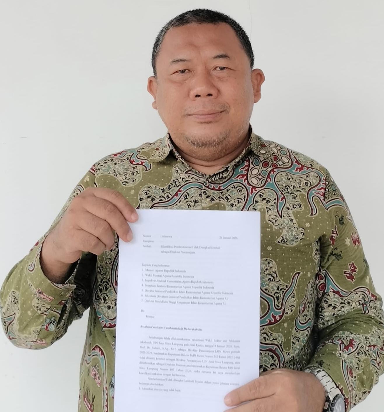 Polemik Tata Kelola Akademik Mengemuka di UIN Jurai Siwo Metro