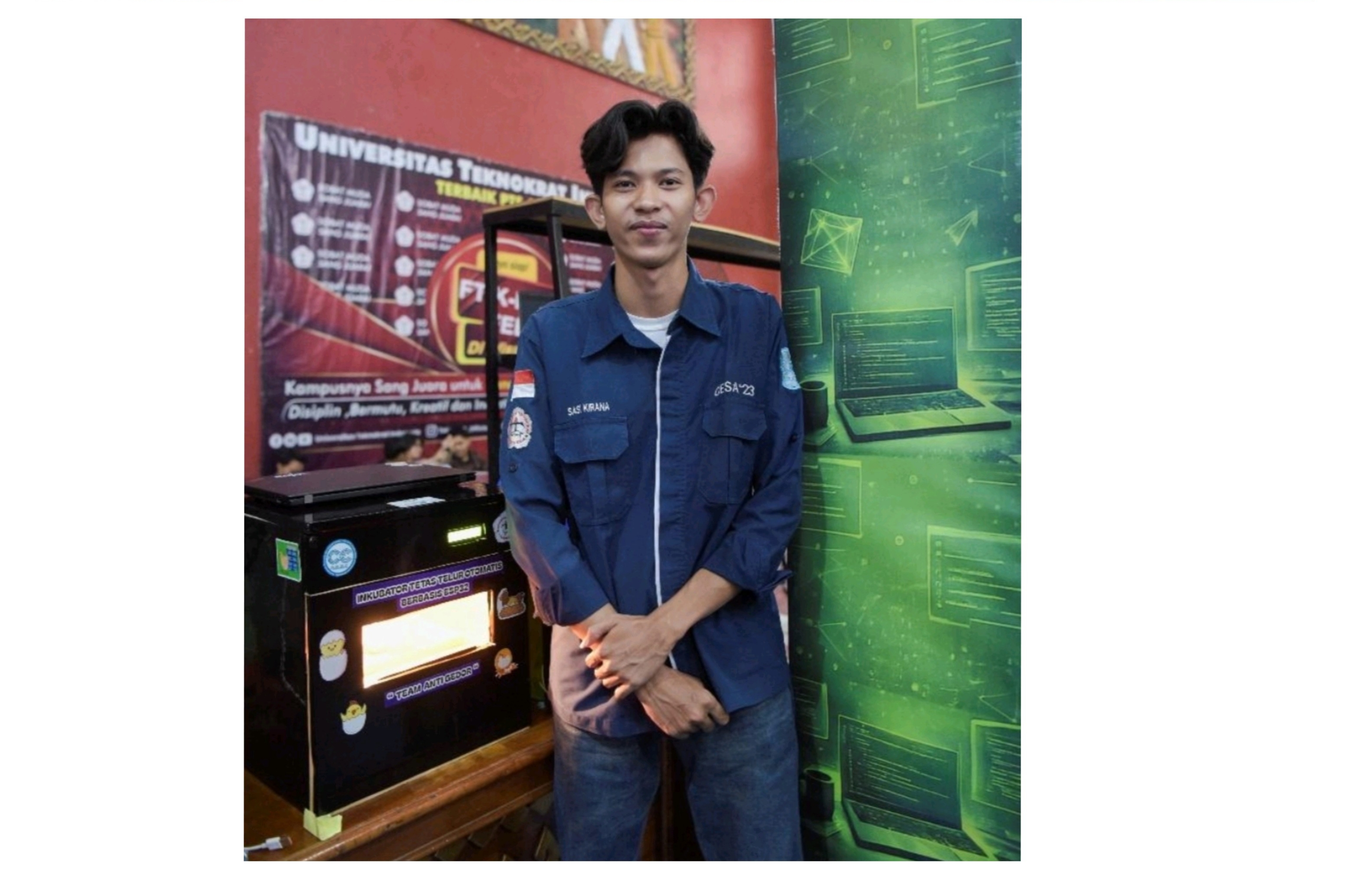 Mahasiswa Teknik Komputer Teknokrat Ciptakan Inovasi Inkubator Tetas Telur Otomatis 