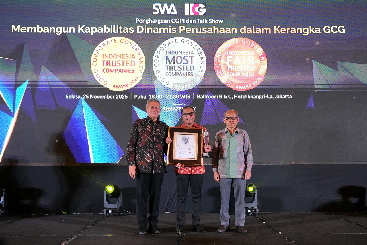 BRI Dinobatkan Jadi Perusahaan dengan Tata Kelola Terbaik di Penghargaan Indonesia Trusted Companies 2025