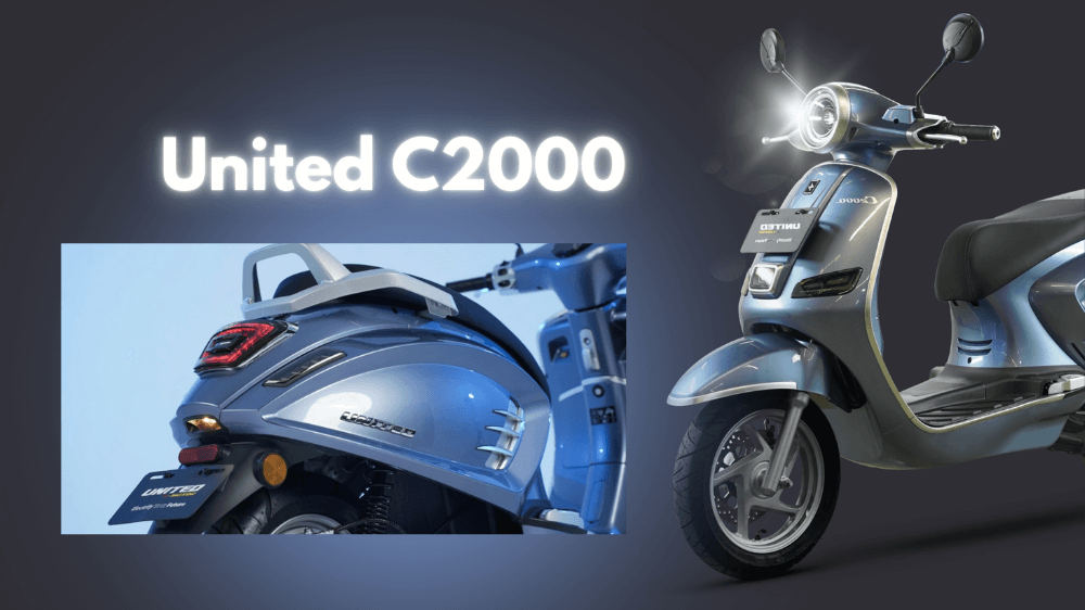 Jarak Tempuh Tinggi 185 Km & Performa 3.800W, Lihat Spek Motor Listrik Retro dari United C2000