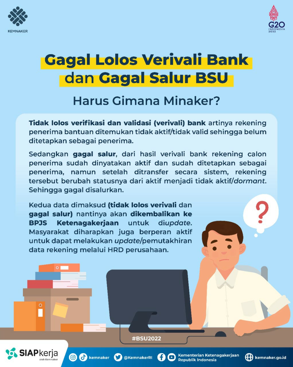 Begini Penjelasan Kemnaker RI Soal Gagal Lolos Verivali Bank yang Sebabkan Gagal Salur BSU