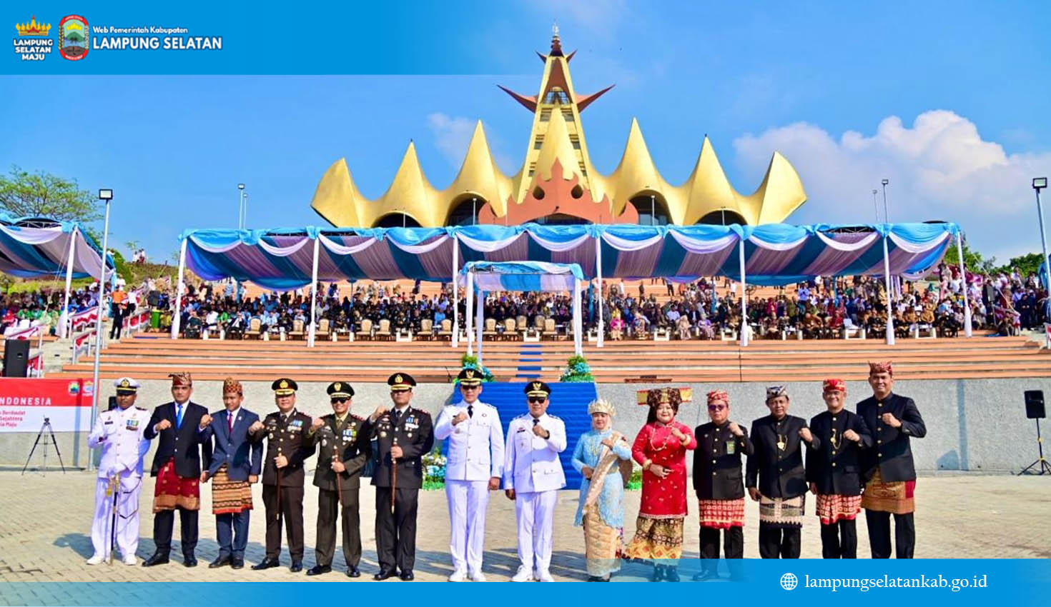 Momen Upacara HUT RI ke-80 di Menara Siger Jadi Sejarah Baru Lampung Selatan