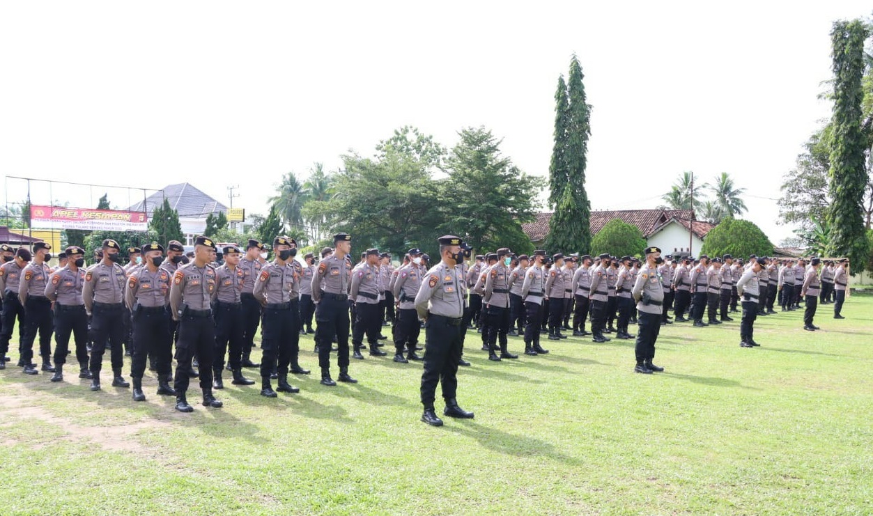 230 Personel Disiapkan Polres Tulang Bawang Hadapi Peristiwa Kontijensi