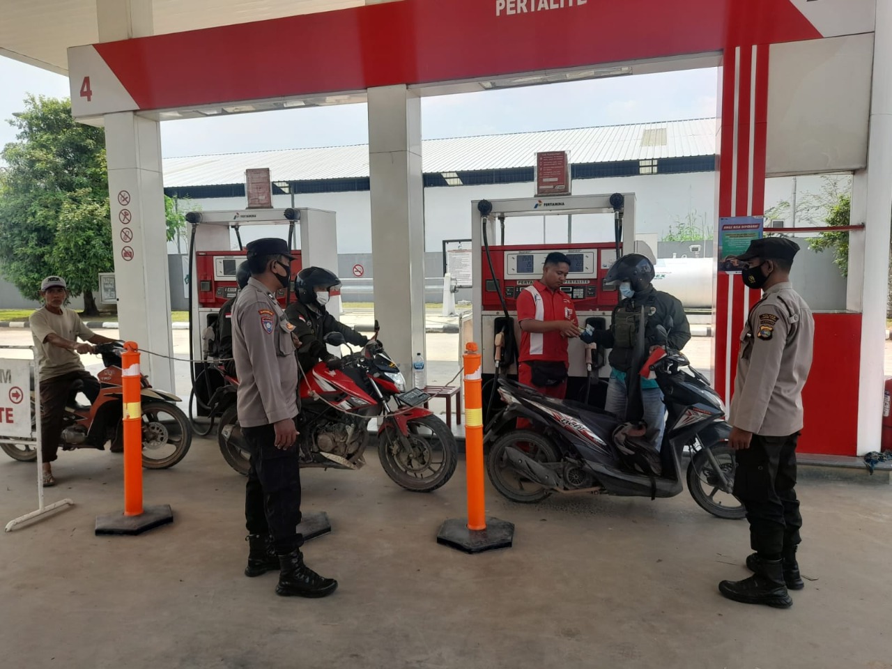 Wacana Kenaikan BBM, Polres Lampung Tengah Monitor SPBU 