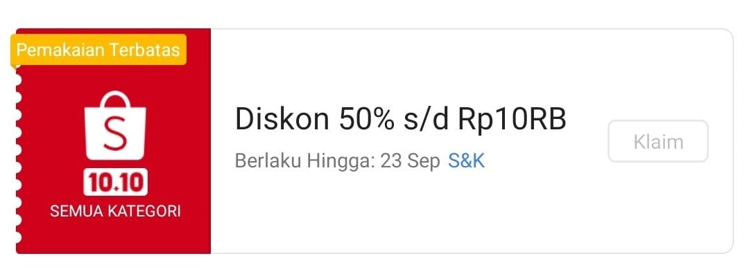 Dapatkan Promo Shopee Hari Ini, Selasa 24 September 2024, Cashback hingga 50 Persen