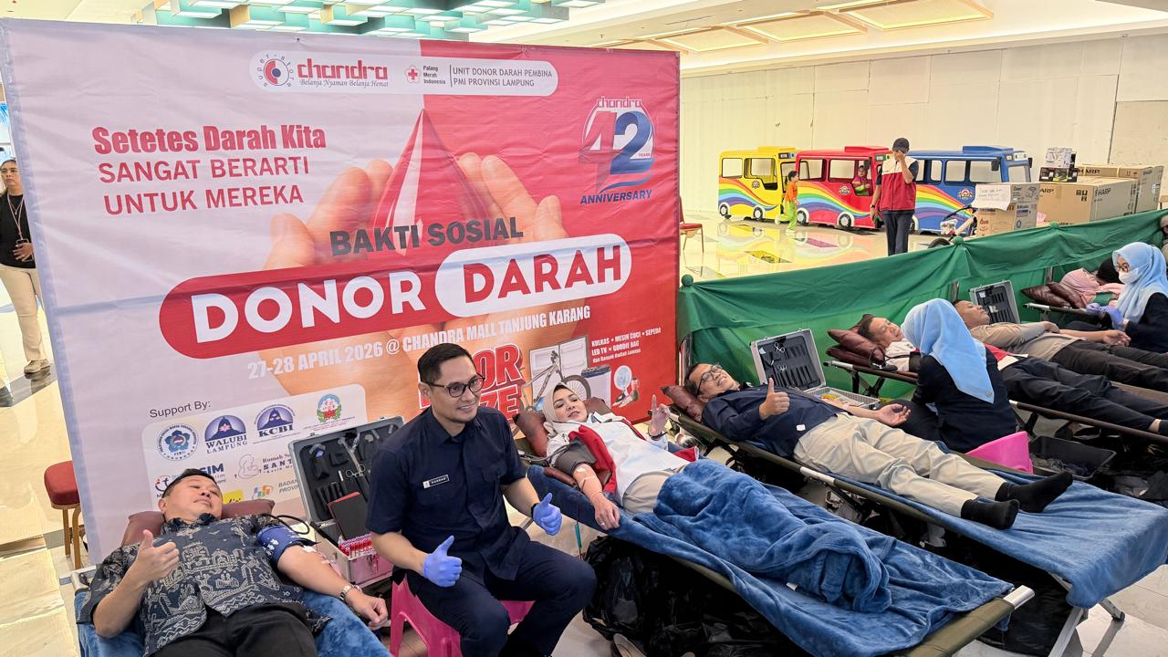Chandra Superstore Gelar Bakti Sosial Donor Darah Dalam Rangka Peringati HUT ke-42