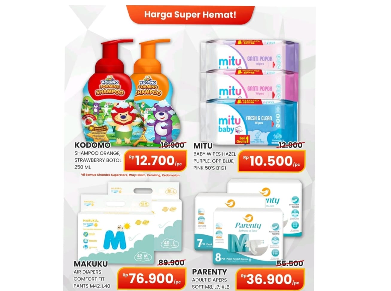 Merapat Ke Chandra Superstore, Produk Bayi Dan Dewasa Dapat Harga Super Hemat Hingga Buy 1 Get 1