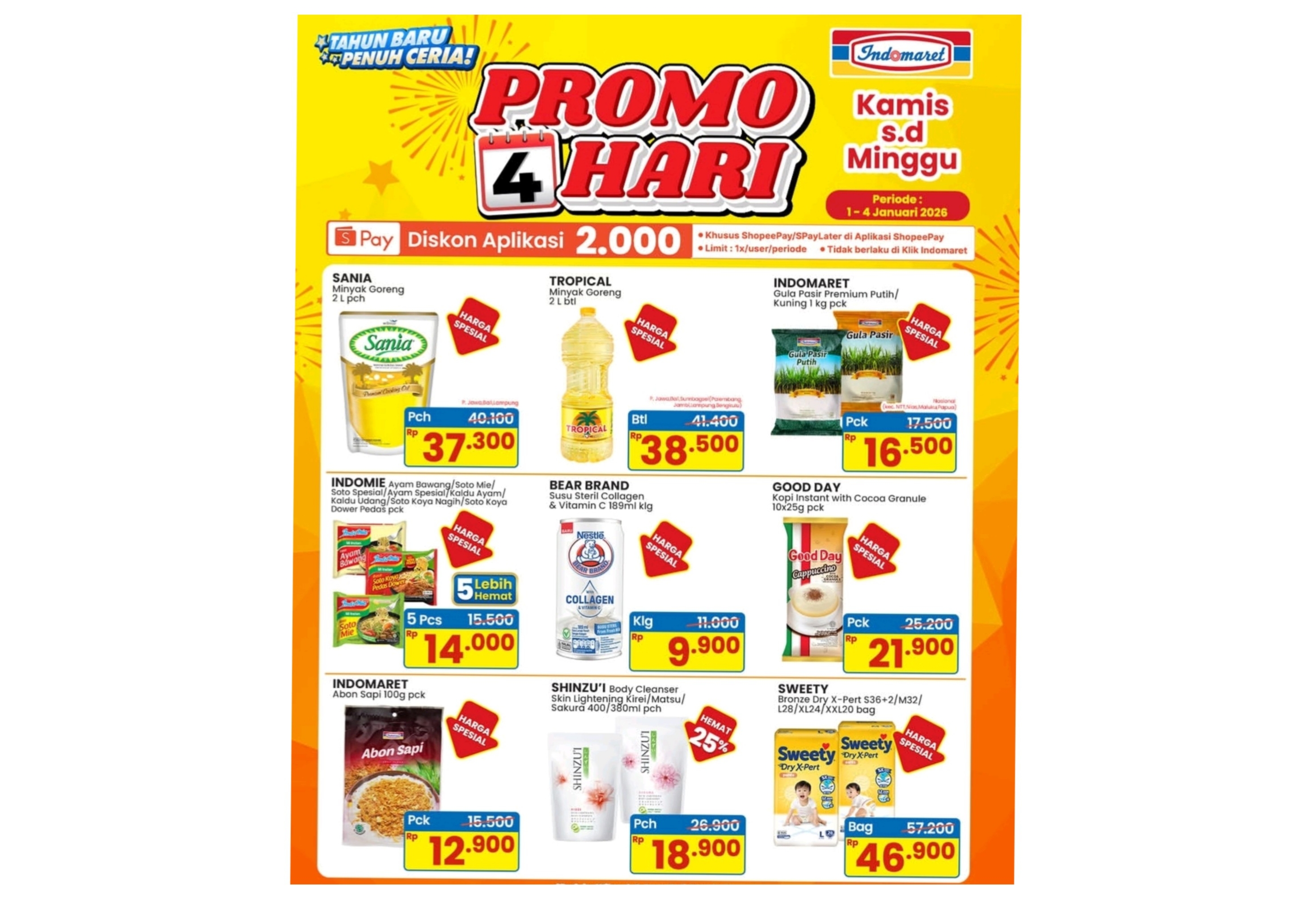 Tahun Baru Penuh Ceria, Kejar Promo 4 Hari Indomaret: Dapatkan Belanja Murah Minyak Goreng