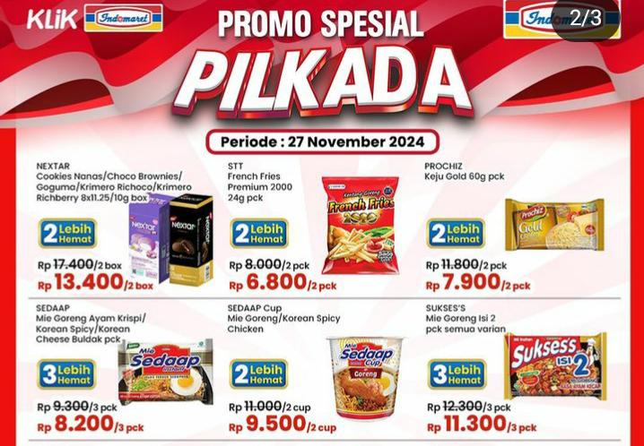 Serbu Promo Indomaret Spesial Pilkada 2024, Ada Paket Hemat Serba Diskon