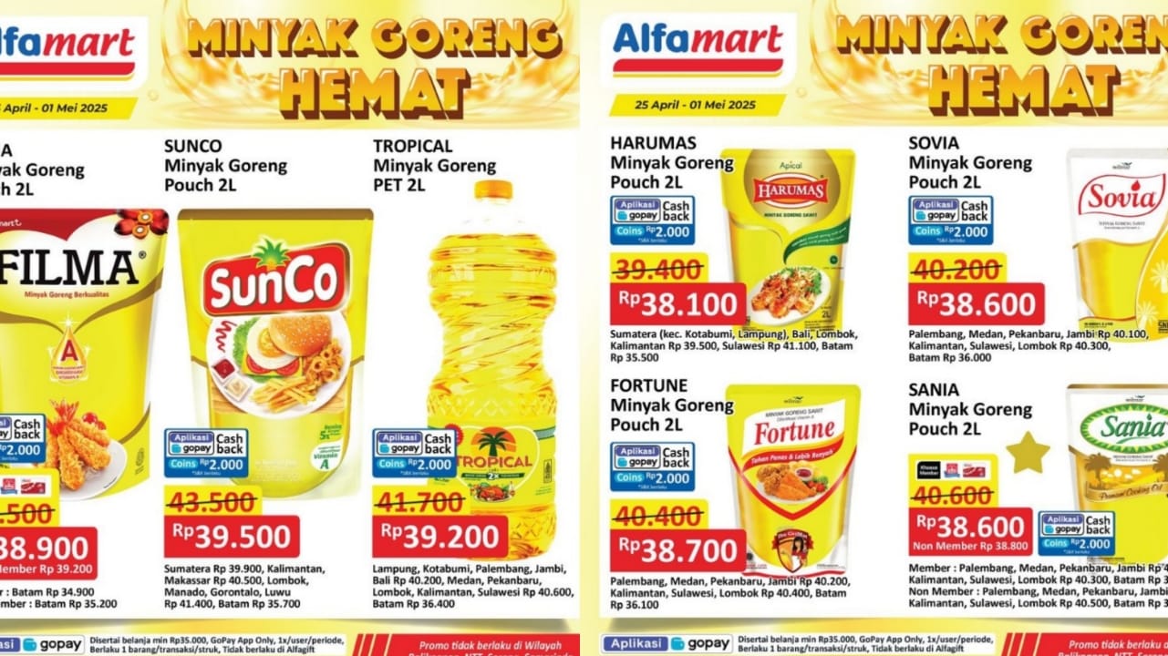 Penawaran Terakhir Minyak Goreng Murah Dalam Promo Alfamart Spesial Kebutuhan Dapur, Cek Produk dan Harganya