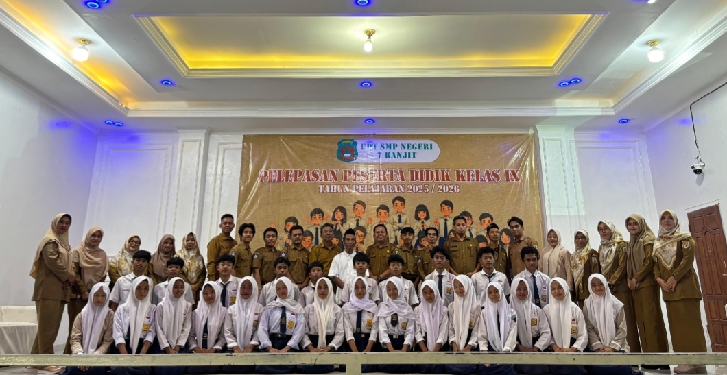SMPN 7 Banjit Gelar Seremoni Pelepasan Siswa