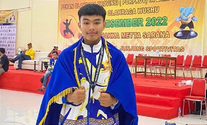 Keren! Atlet Wushu Universitas  Teknokrat Indonesia Bawa Pulang Medali Emas