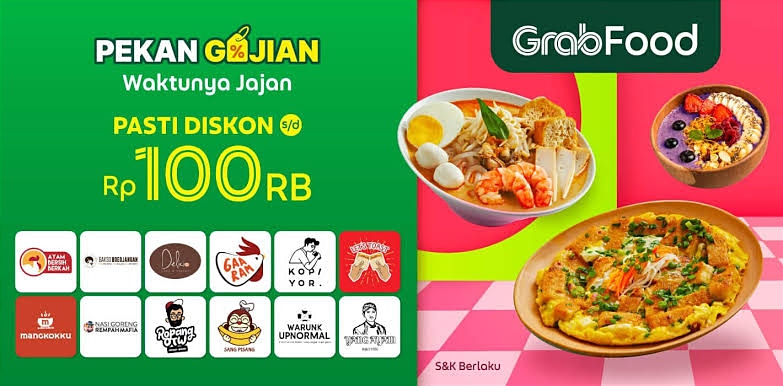 Kode Promo Grab Lampung Mantap, Minggu 11 Juni 2023, Kulineran Murah Pakai Cashback GrabFood