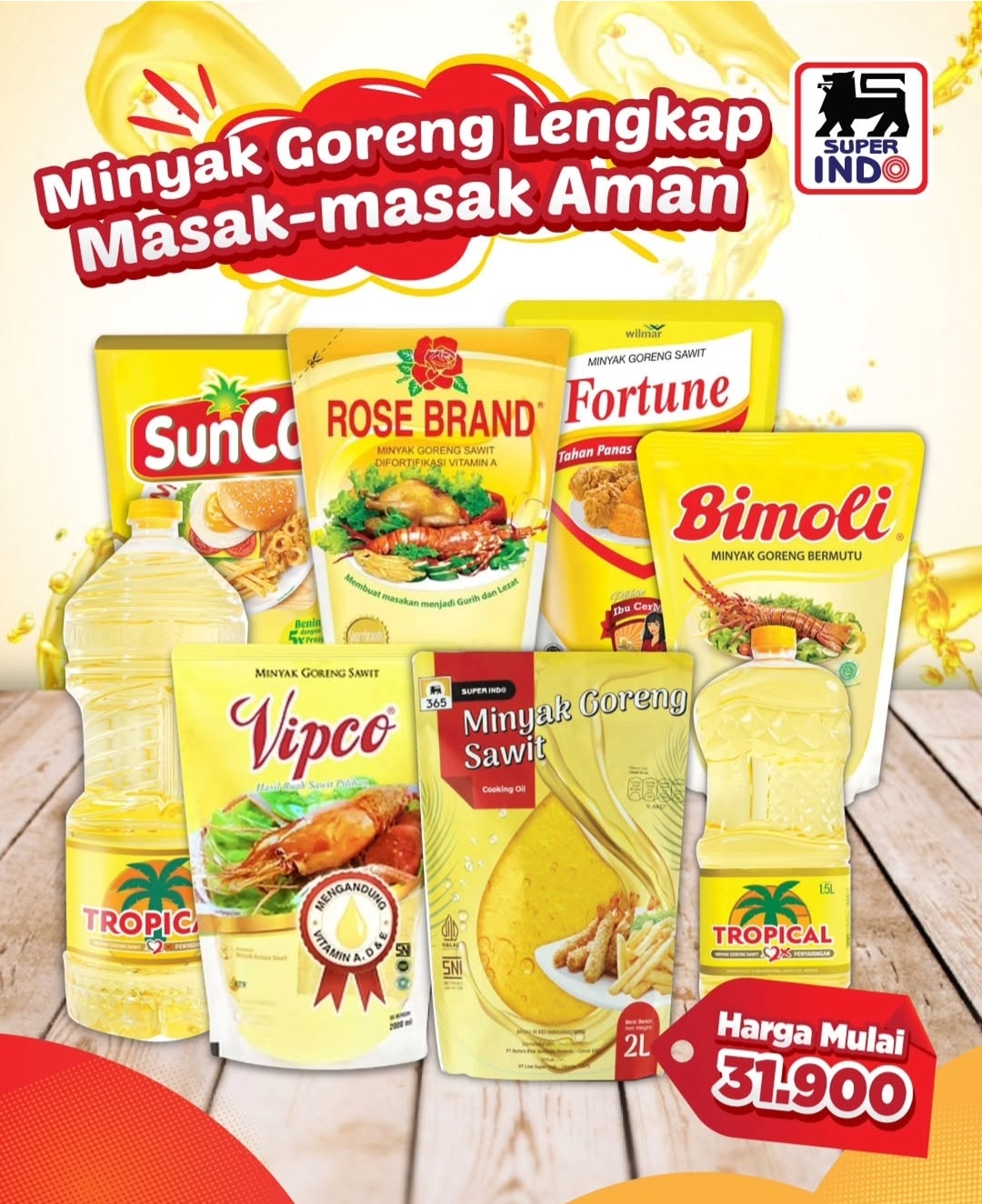 Harga Minyak Goreng di Superindo Mulai Rp31 Ribuan, Ada SunCo hingga Tropical