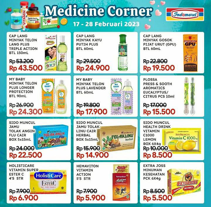 Cek Promo Medicine Corner dari Indomaret, Periode 17 Sampai 28 Februari 2023 