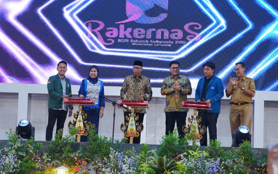 Gubernur Lampung dan Ketua DPRD Lampung Hadir Pada Rakernas BEM SI Tahun 2025 Di Unila 