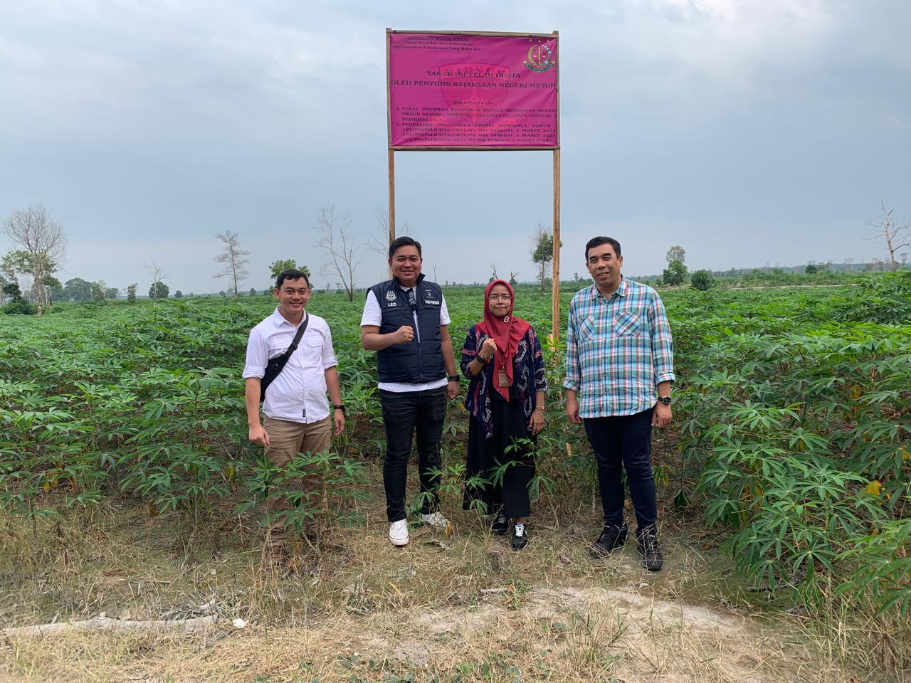 Kejari Mesuji Lampung Segel 40 Hektare Lahan Singkong di Desa Sriwijaya, Ini Alasannya 