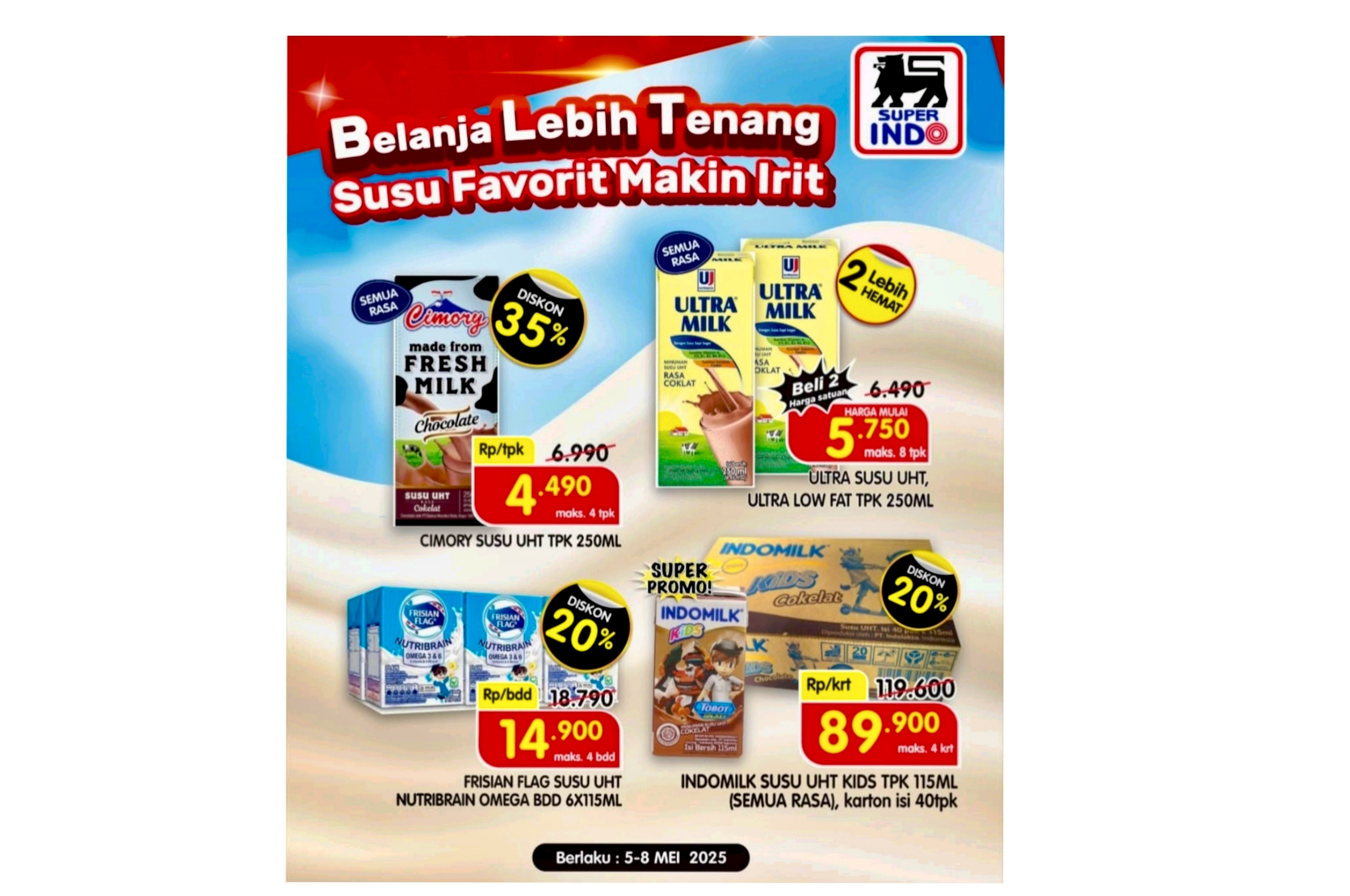 Promo Susu Hemat Superindo 5 - 8 Mei 2025,  Belanja Lebih Tenang Anak Tetap Sehat