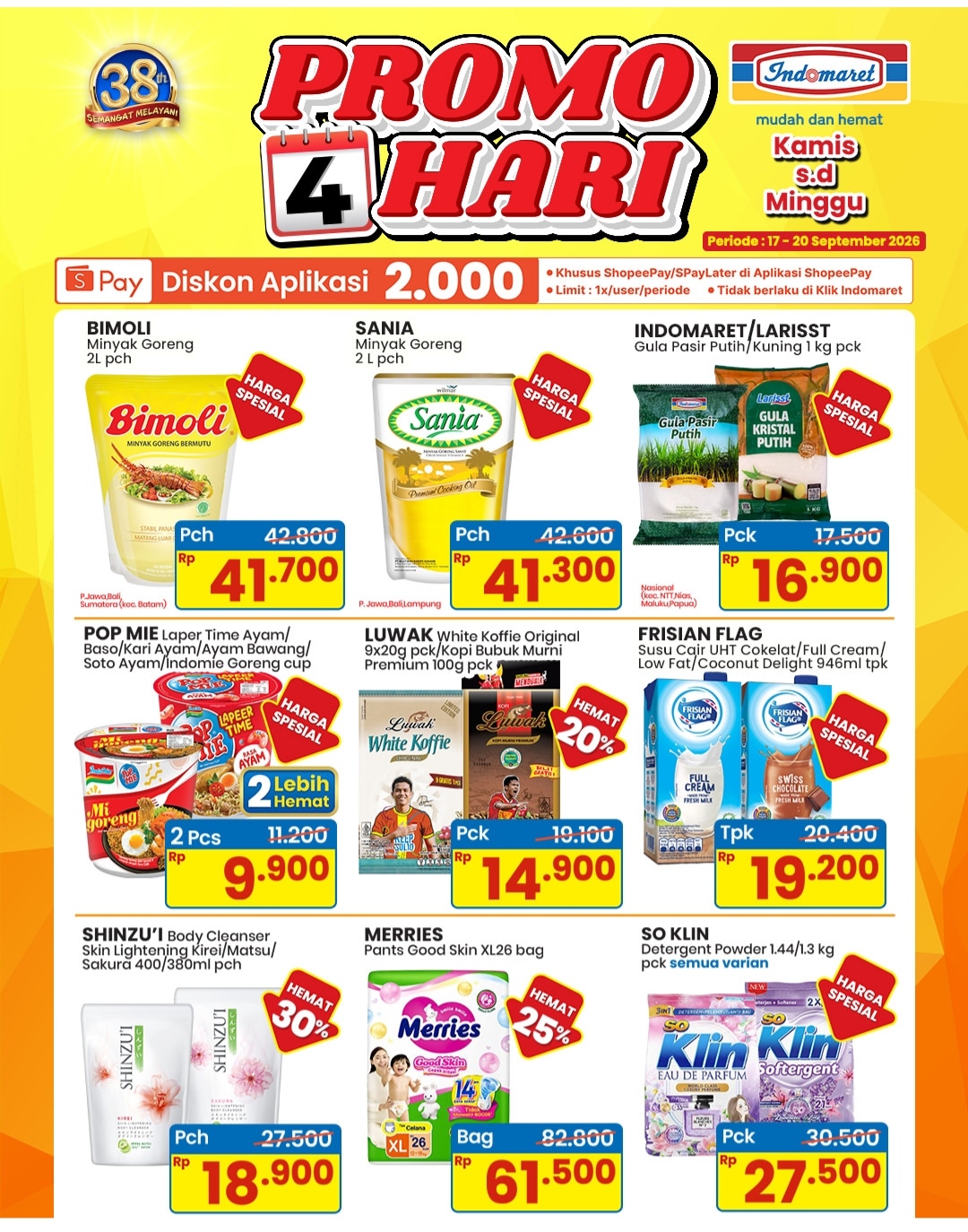 Update Promo 4 Hari Indomaret, Minyak Goreng hingga Susu Harga Hemat 
