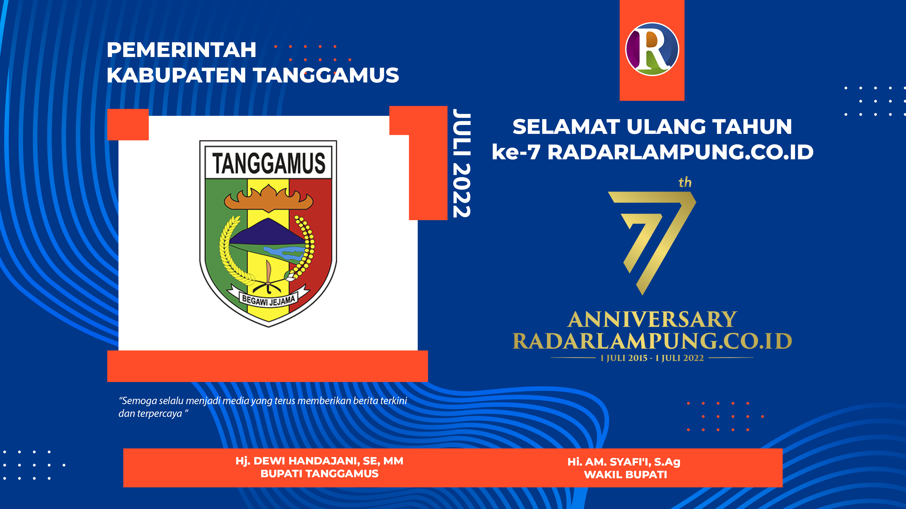 Pemkab Tanggamus Mengucapkan Selamat Ulang Tahun ke-7 Radarlampung.co.id