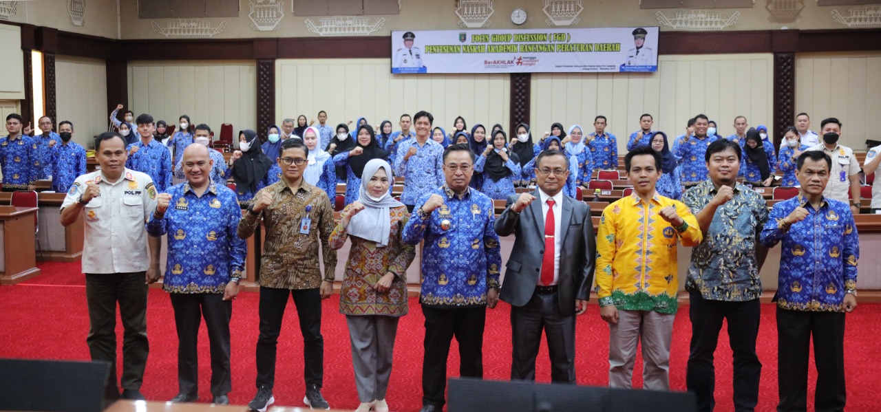 Pemprov Lampung Gelar FGD, Kaji Mendalam Naskah Akademik Raperda secara Filosofis, Sosiologis dan Yuridis