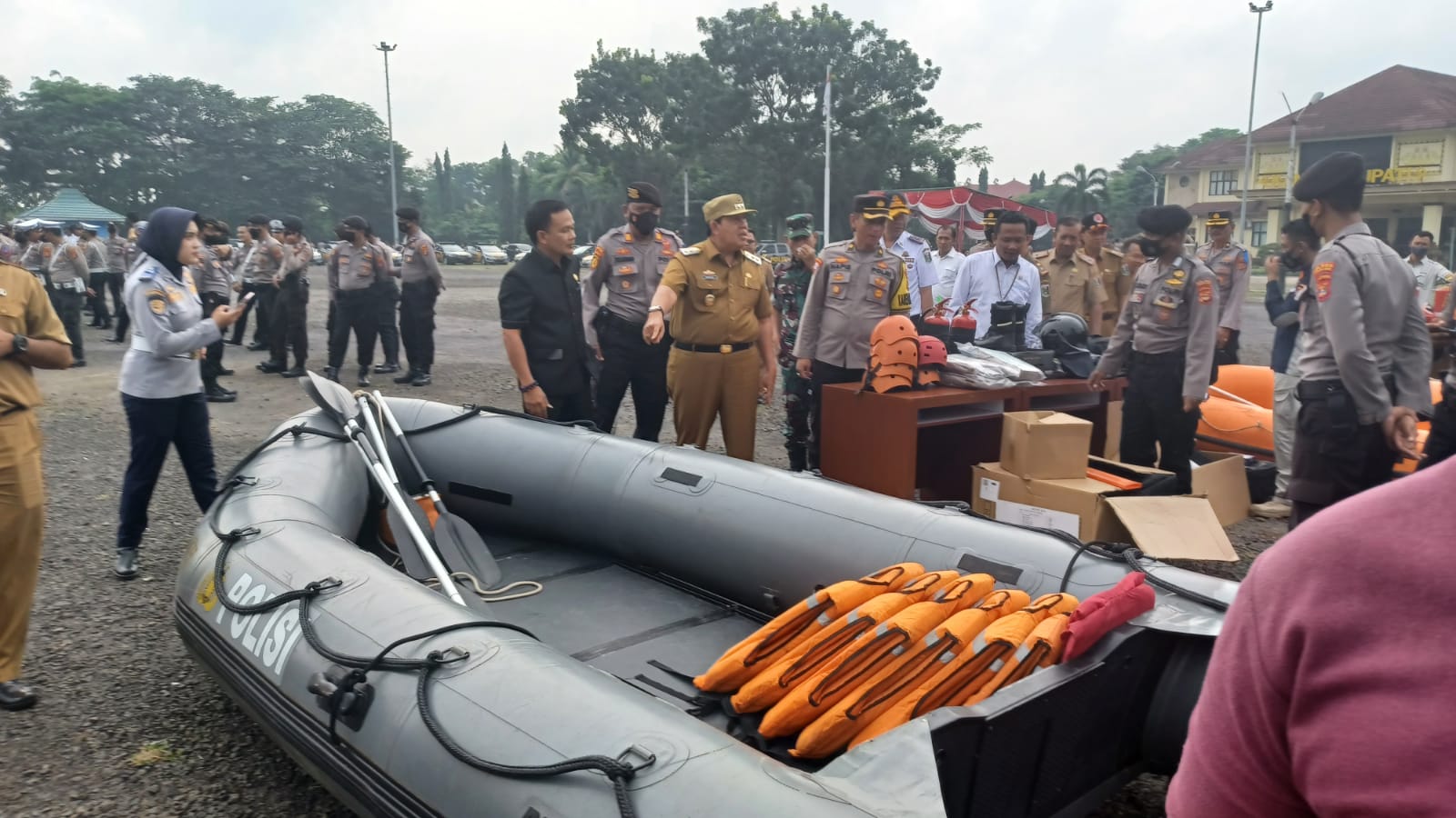 Curah Hujan Tinggi Berpotensi Bencana Alam, Polres Lampung Timur Siagakan Personil