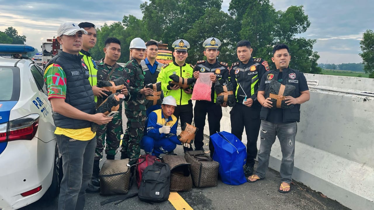 Puluhan Ribu Pil Ekstasi Ditemukan Dalam Mobil yang Alami Kecelakaan di Tol Bakter