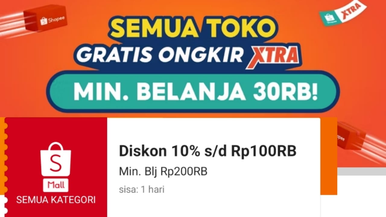 Promo Shopee Spesial Produk Mall Semua Kategori, Klaim Vouchernya dan Dapatkan Diskon Hingga Rp100 Ribu