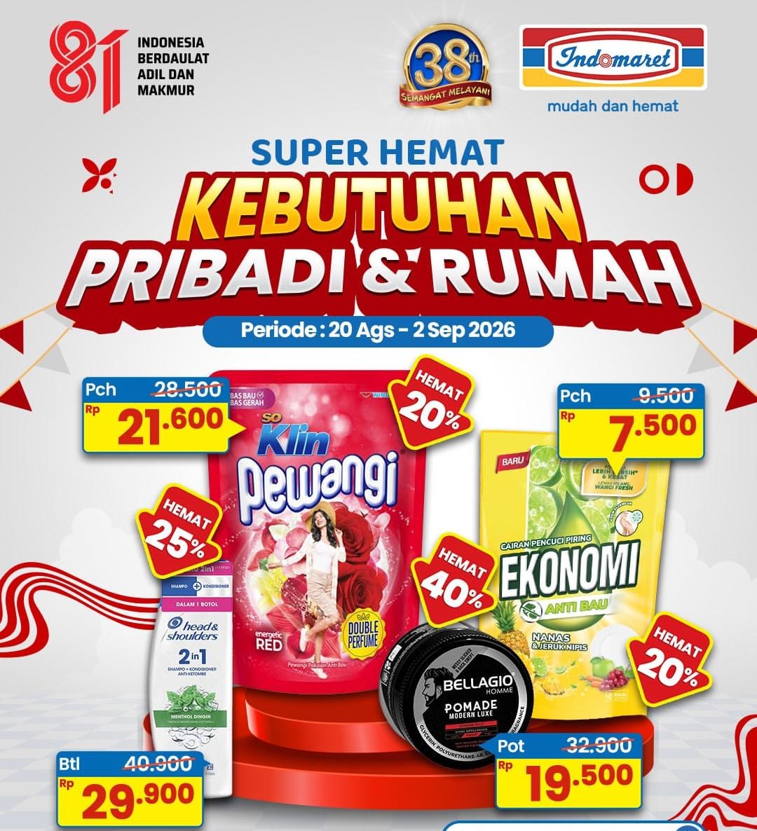 Promo Indomaret Super Hemat Periode 20 Agustus – 2 September 2026, Ada Harga Spesial Deterjen