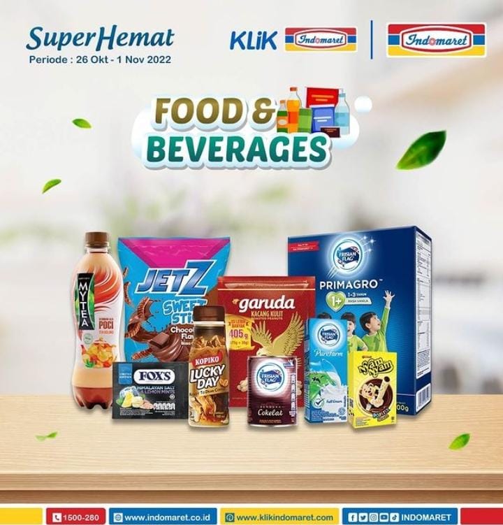 Promo Super Hemat Mingguan Indomaret Edisi ke-43 Food dan Beverages 26 Oktober Hingga 1 November 2022