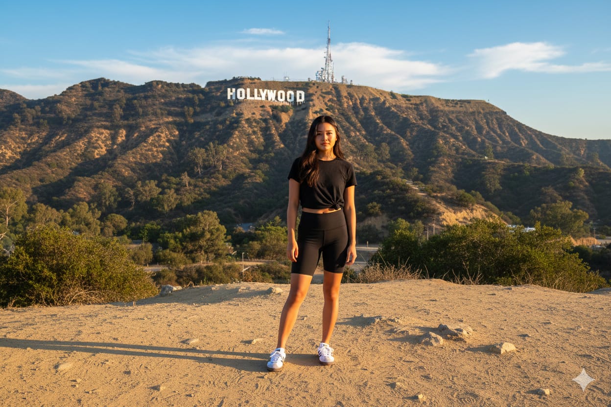 Gemerlap Industri Hiburan Dunia, Coba Prompt Gemini AI Ini dan Hasilkan Foto Berlatar Hollywood Sign