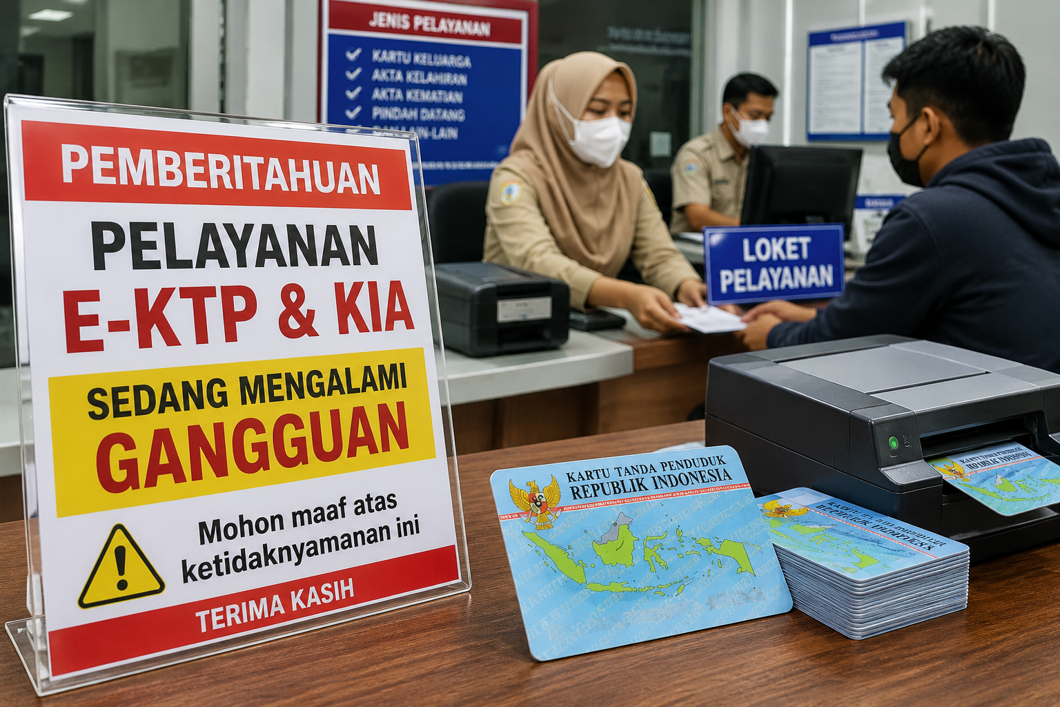 Server Bermasalah, Pelayanan Cetak E-KTP di Mesuji Lumpuh Dua Hari
