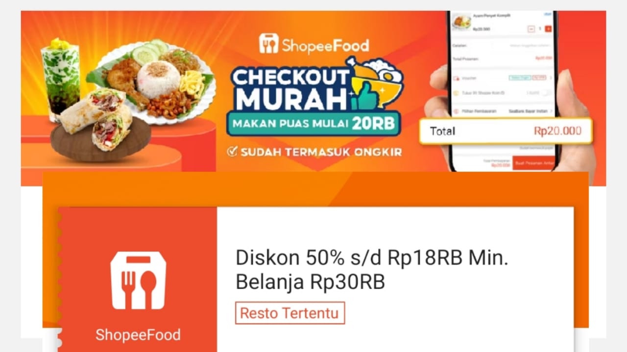 Spesial Weekend! Klaim Sekarang dan Dapatkan Diskon 50 Persen Hingga Rp18 Ribu di ShopeeFood