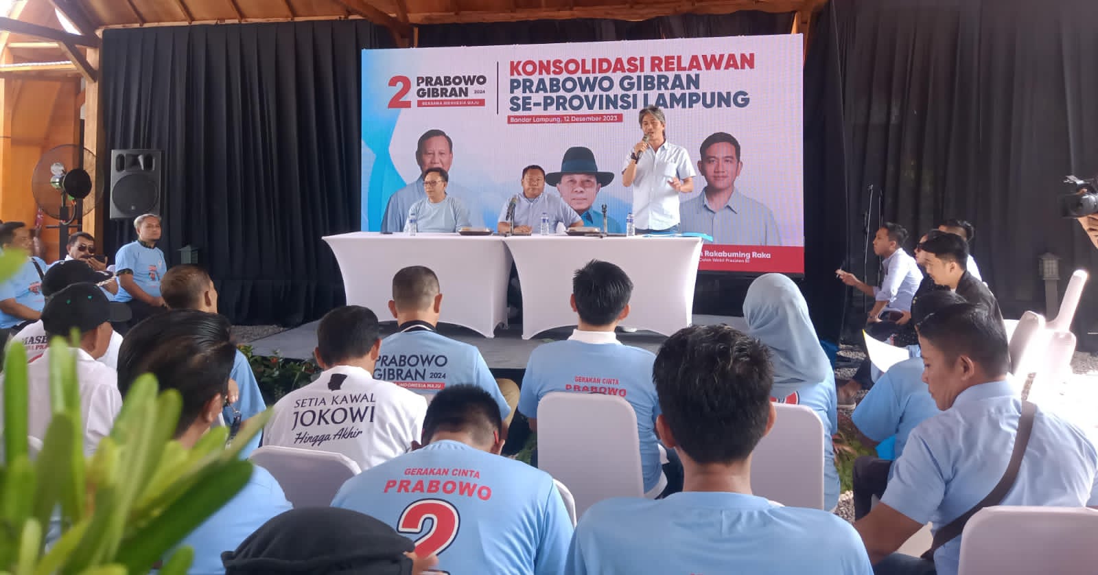 Gelar Konsolidasi, Relawan Prabowo Gibran di Lampung Optimis Menang Satu Putaran