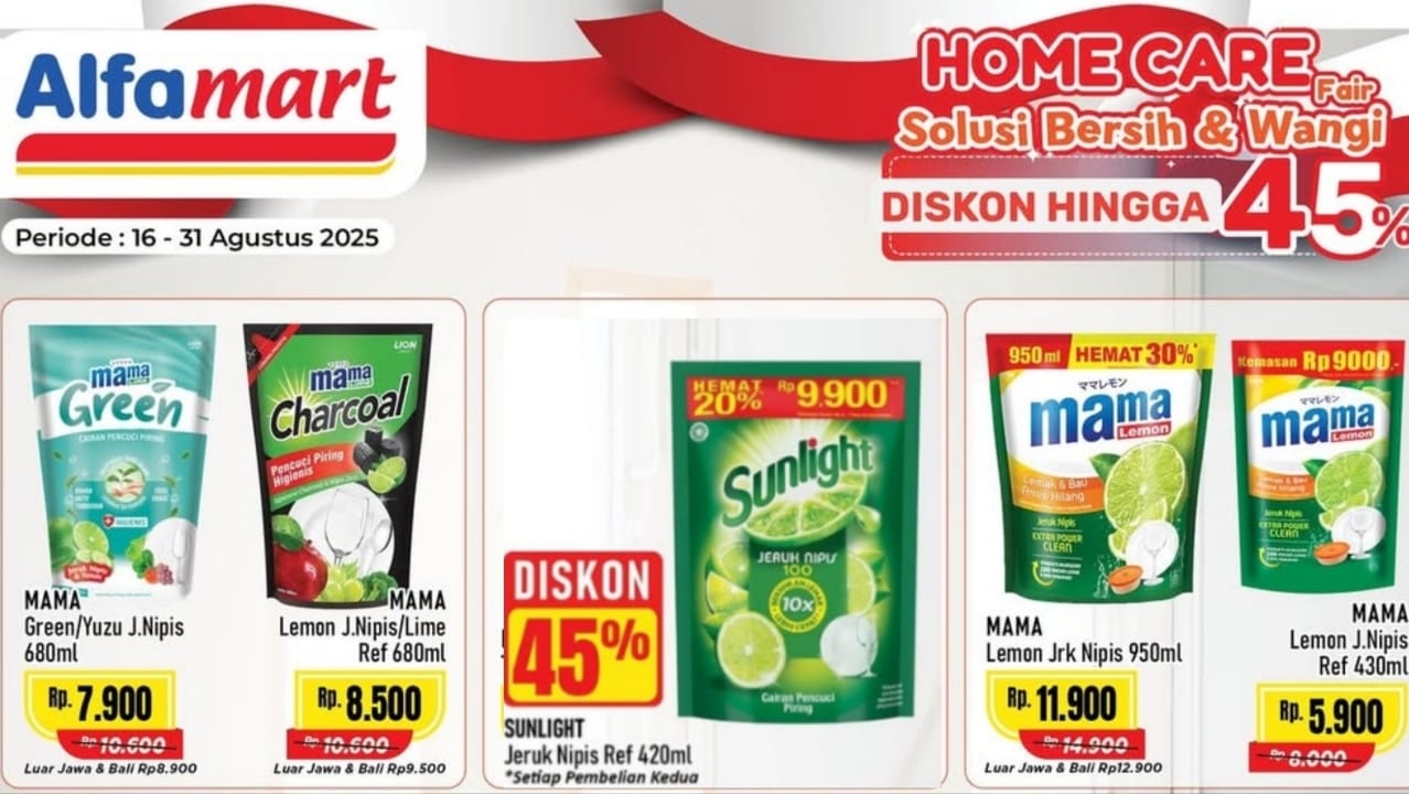 Belanja Murah Sabun Cuci Piring di Alfamart, Termurah Mulai Rp5.900! Cek Katalognya