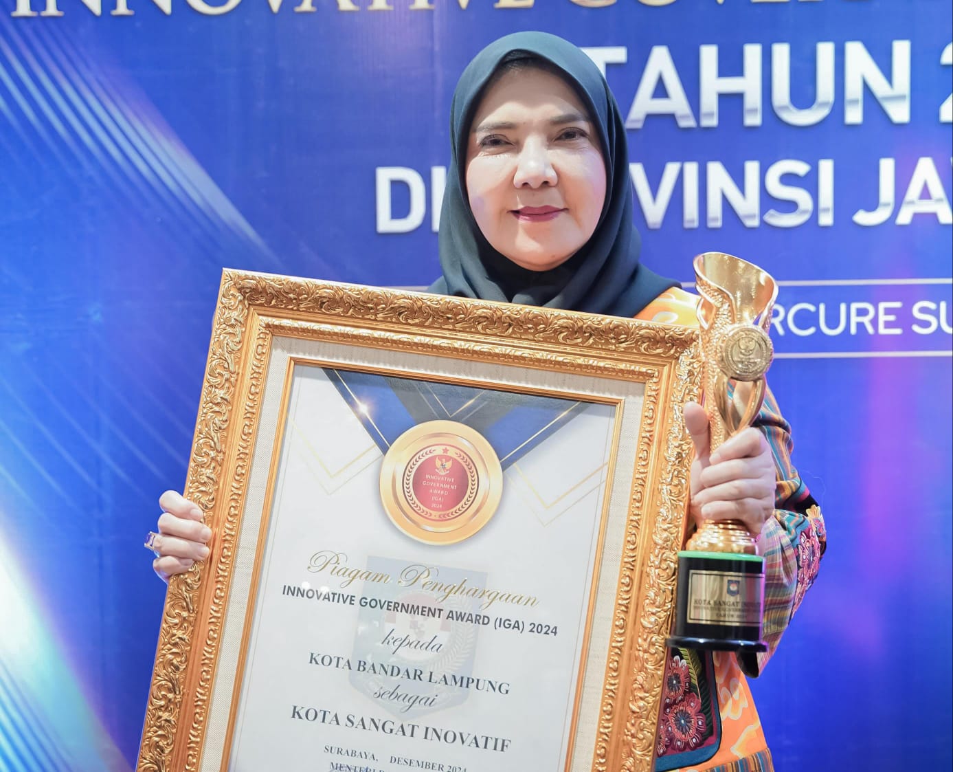 Selamat! Pemkot Bandar Lampung Raih Penghargaan Innovative Government Award Dari Kemendagri 