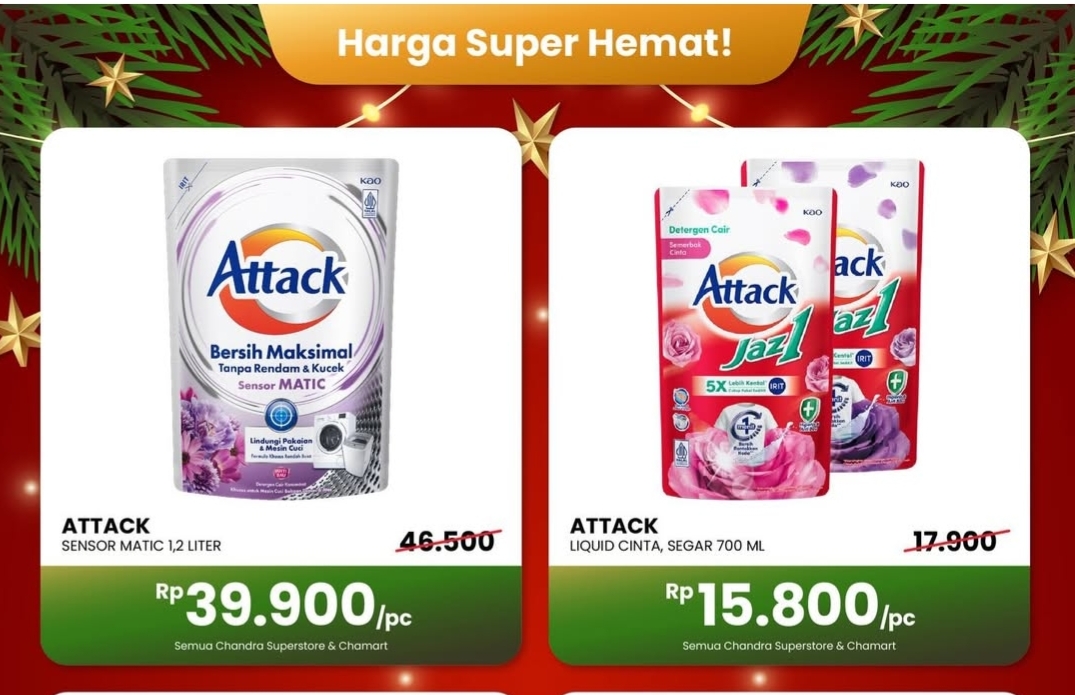 Harga Seru Sambut Nataru Bersama Chandra Mall Lampung: Ada Attack Liquid Cinta Harga Rp 15.800 aja! 