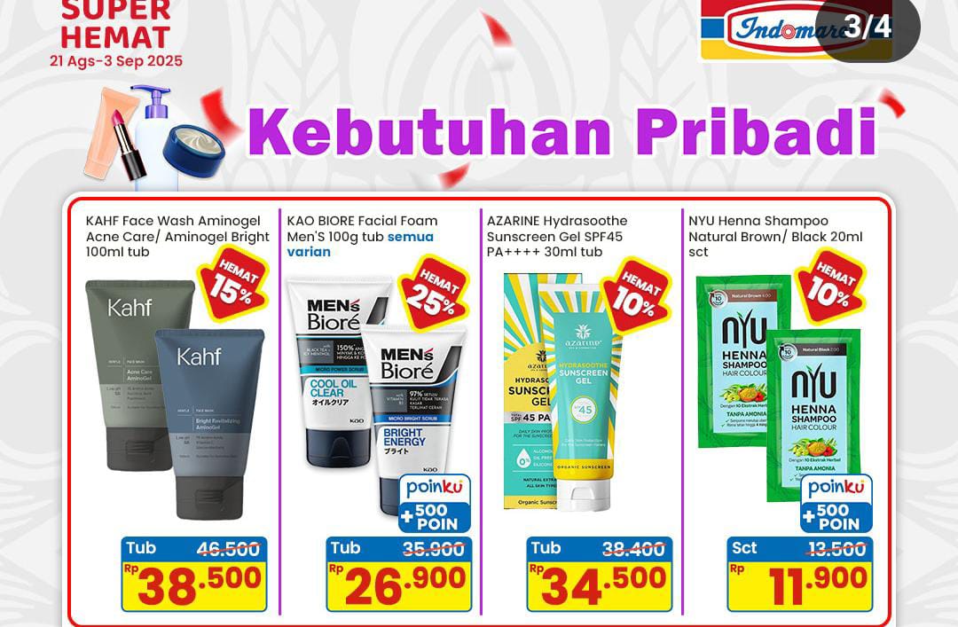 Promo Indomaret Kebutuhan Pribadi Makin Hemat, Diskon Sabun Wajah Glowing Mulai 15 Persen 