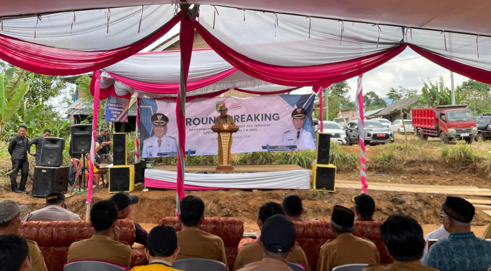 Bupati Tanggamus Groundbreaking Jembatan Ulu Semong Penghubung Dua Kabupaten 