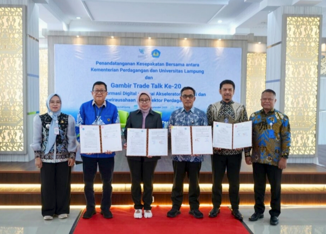 Unila - Kemendag Teken MOU, Perkuat Literasi Ekspor Untuk Peningkatan Daya Saing UMKM Lampung 