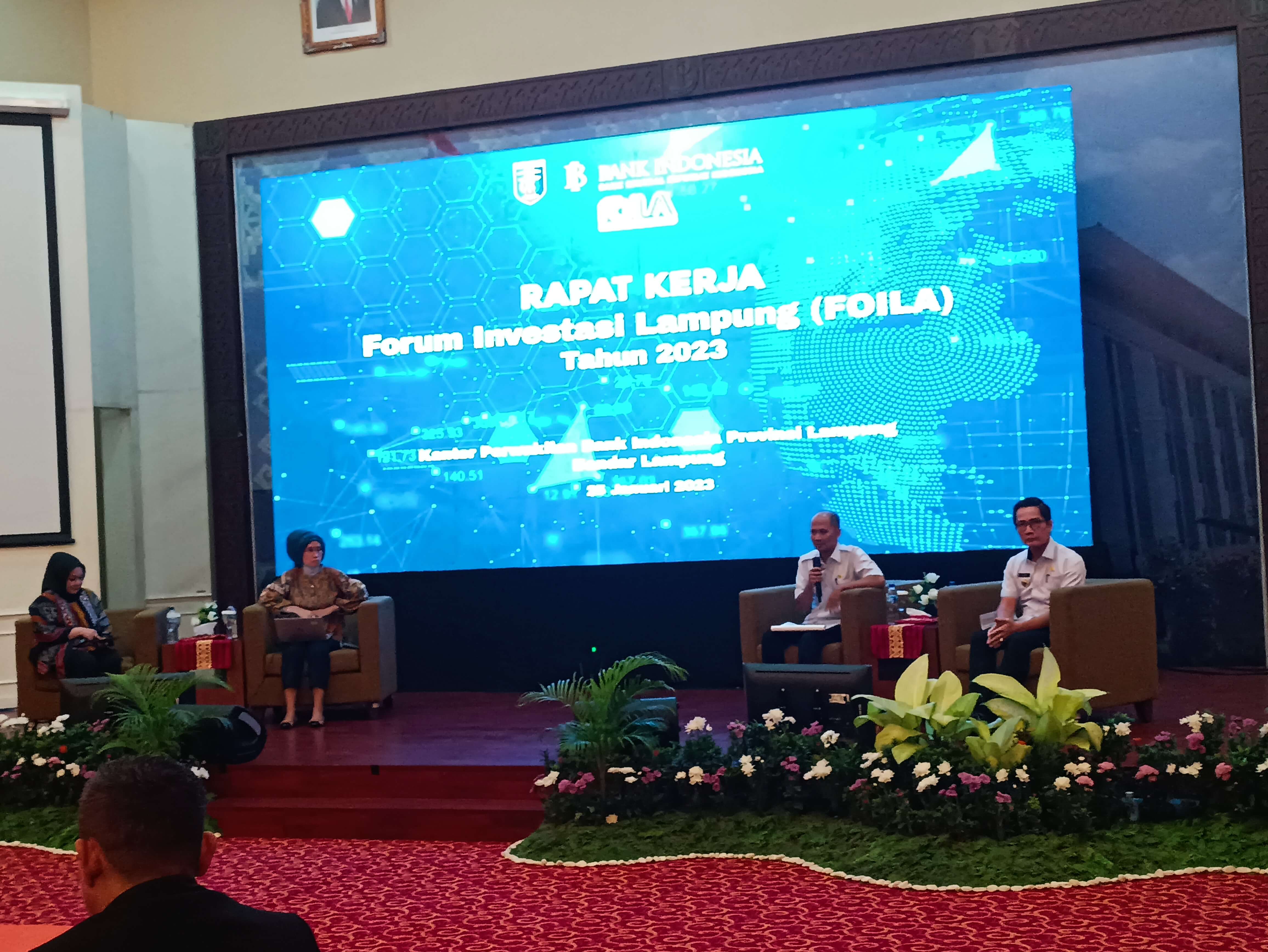 BI Gelar Raker Foila Tahun 2023, Tahun 2023 Investasi Lampung Ditarget Rp11 Triliun 