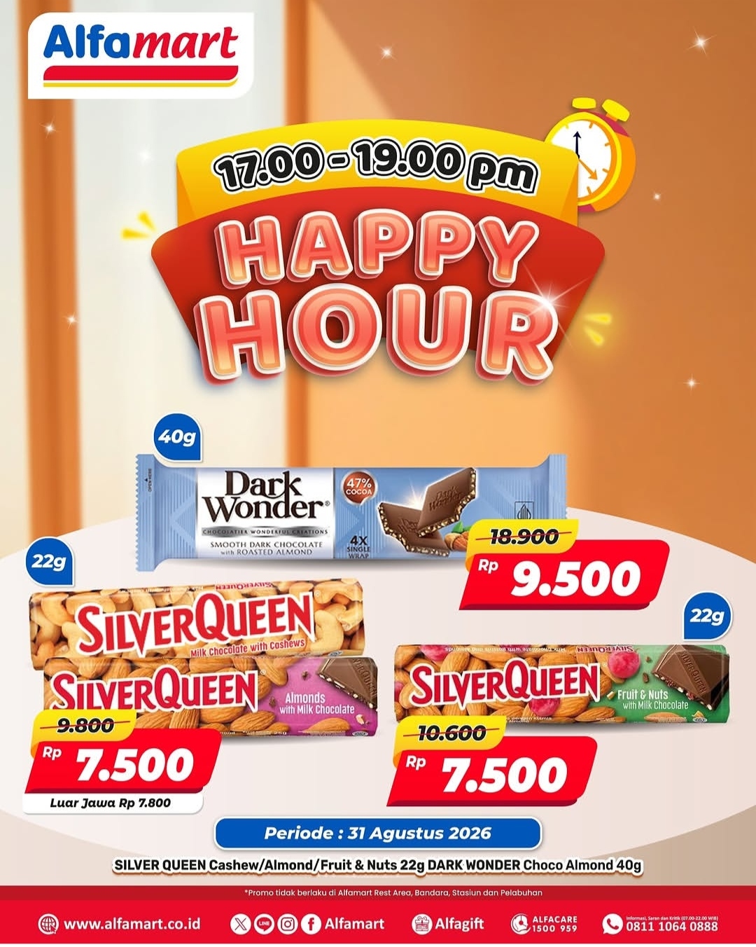 Promo Happy Hour Alfamart Hari Ini: Diskon Spesial Cokelat Favorit Pukul 17.00 - 19.00 WIB