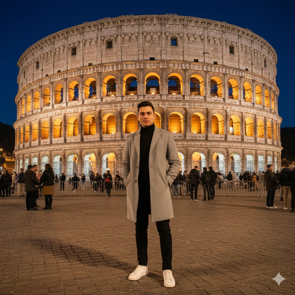 Hadirkan Foto Berlatar Keajaiban Dunia Colosseun, Pakai Prompt Gemini AI Ini!