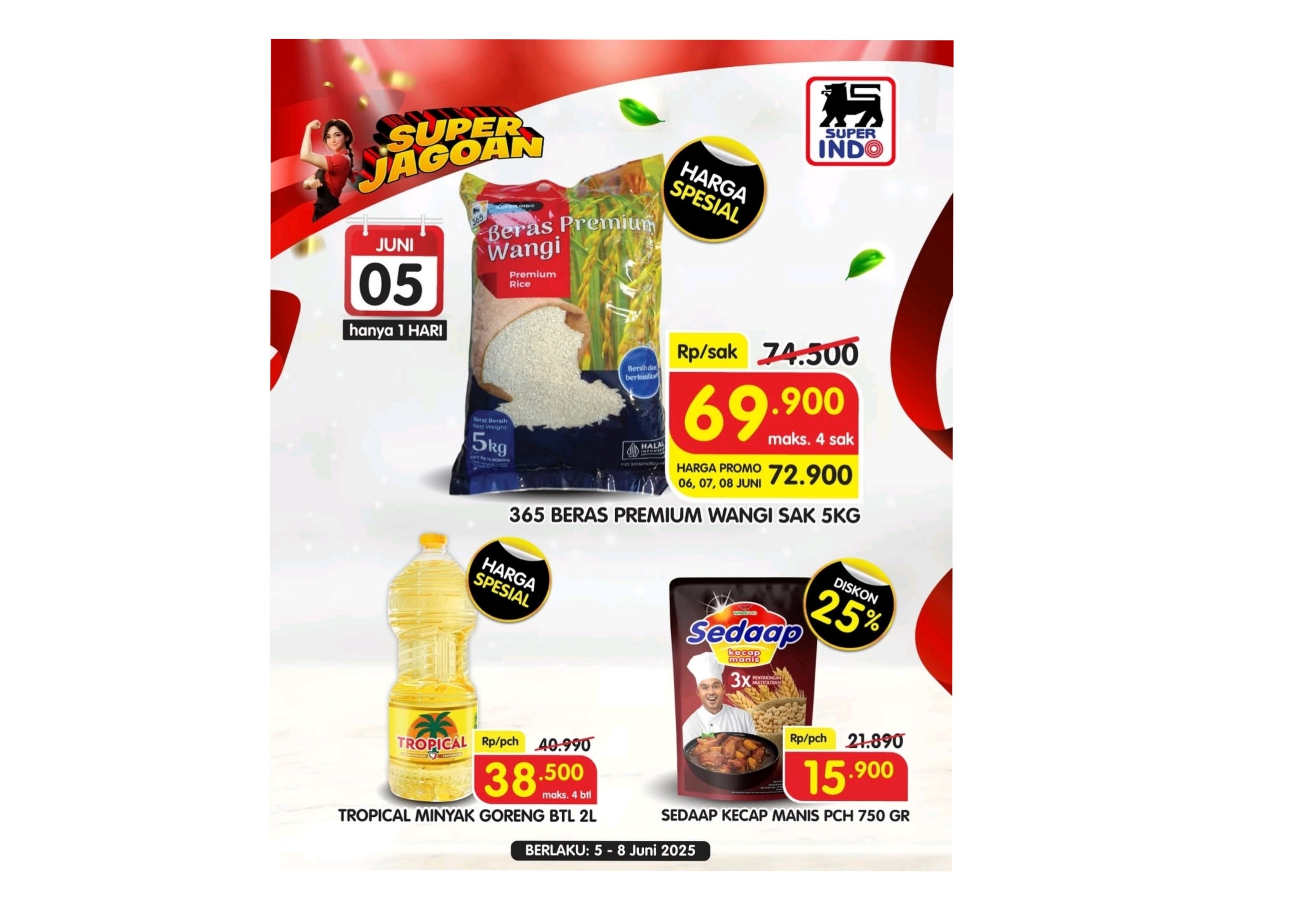 Update Promo Superindo 5 - 8 Juni 2025, Ada Harga Spesial Minyak Goreng Tropical 2 Liter 