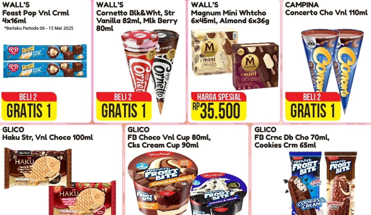 Dijamin Segar Kembali Dengan Belanja Murah Ice Cream Fair di Alfamart, Cek Katalognya