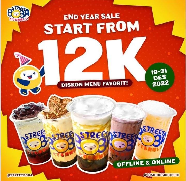 Promo Street Boba Hingga 31 Desember 2022, Harga Mulai  Rp 12 Ribu Untuk Offline dan Online