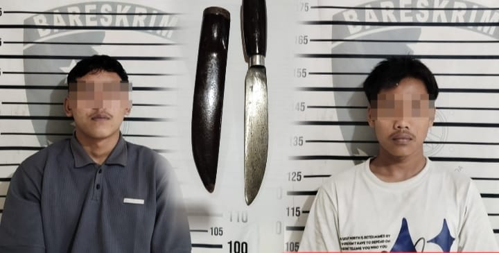 Curiga Gerak-Gerik Mencurigakan, Polisi Amankan Dua Remaja Pembawa Sajam di Pringsewu