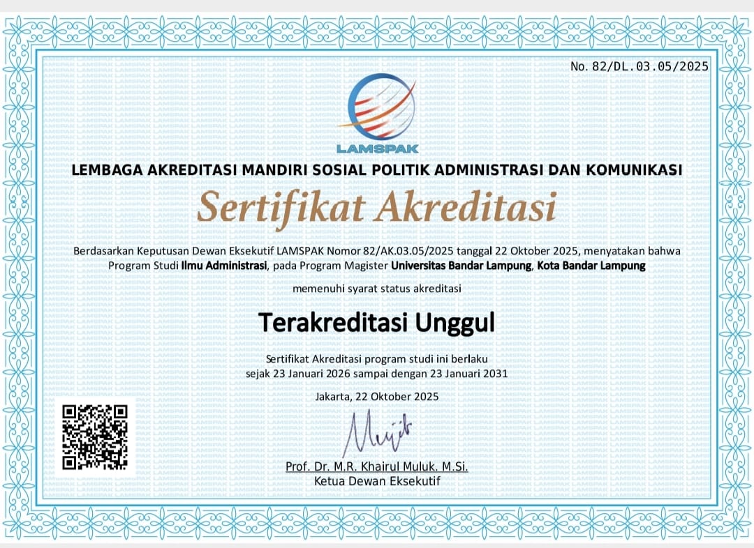 Magister Ilmu Administrasi UBL Resmi Raih Akreditasi Unggul Dari LAMSPAK, Ini Kata Rektor UBL Prof Yusuf 